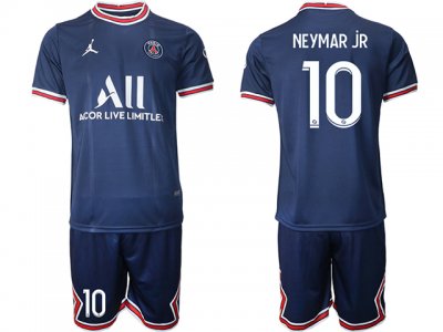 Club Paris Saint Germain #10 Neymar Jr Home Navy 2021/2022 Soccer Jersey